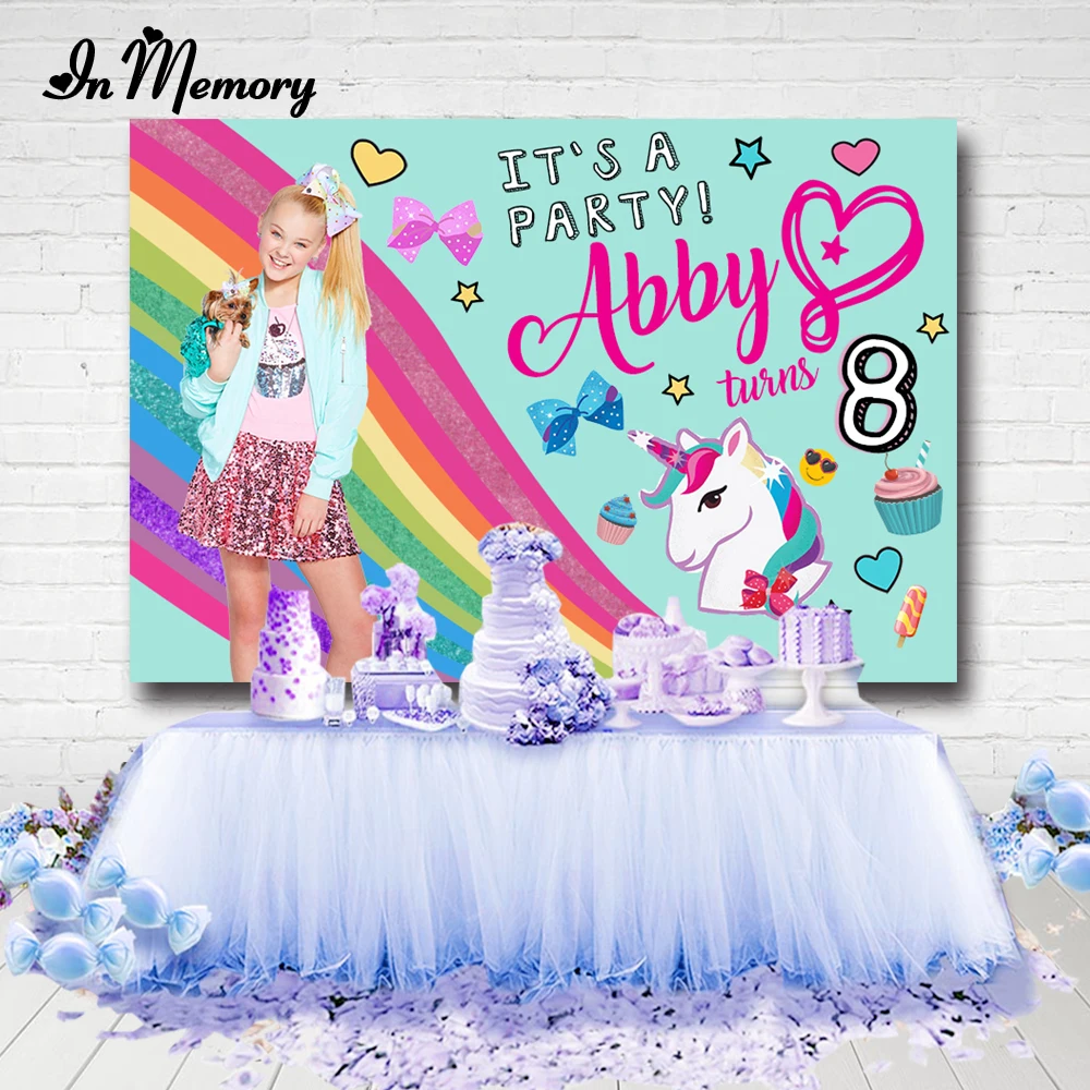 Фоны InMemory для фотосъемки с изображением радуги единорога Джоджо Сива студийной