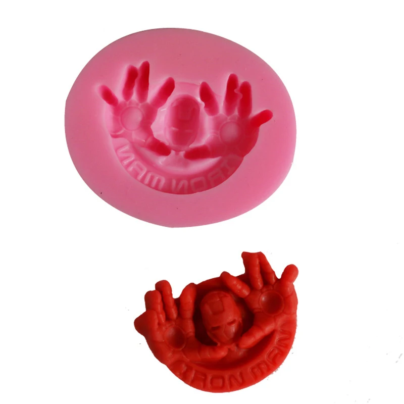 Силиконовая форма для торта Железный человек 1 шт. шоколада украшение помадка 3D