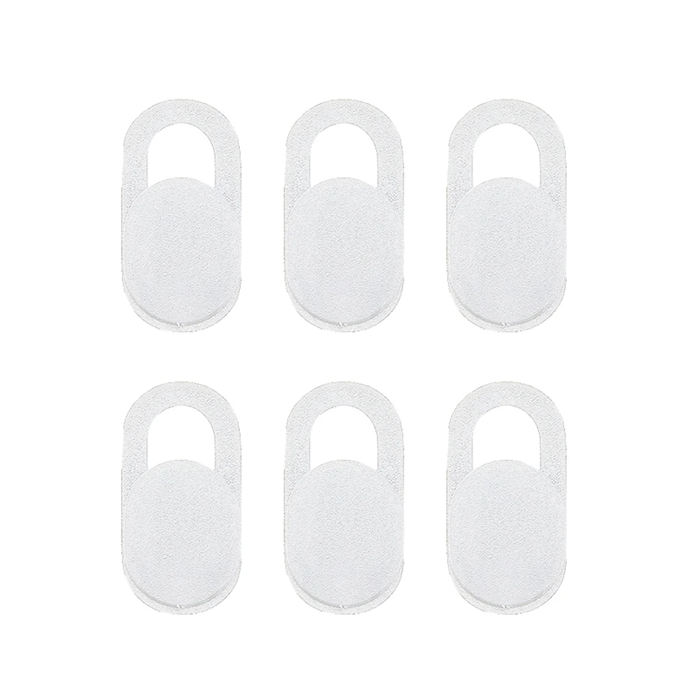 6 pcs white Магнитный слайдер для веб-камеры, крышка затвора, универсальный объектив, крышка для камеры, наклейка для веб-ноутбука, iPad, ПК, Mac, планшета, стикер конфиденциальности - Цвет: 6 pcs white