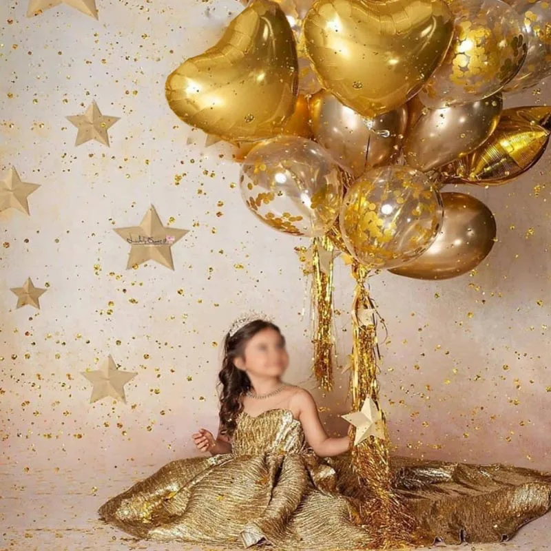 Золотые деко шары для дня рождения детей с надписью на день из фольги 1 2 3 4 5 6 7 8 9