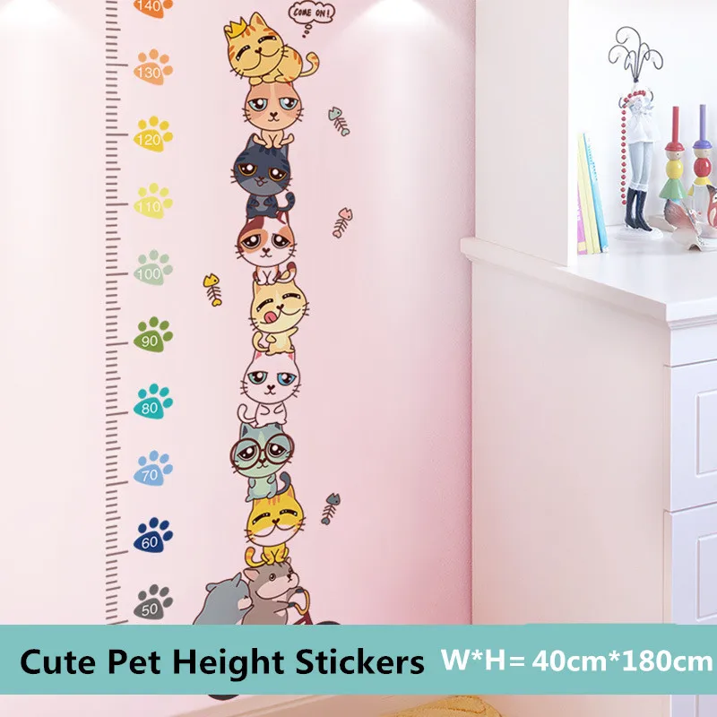Милые животные водонепроницаемые самоклеющиеся настенные двери Стикеры порте