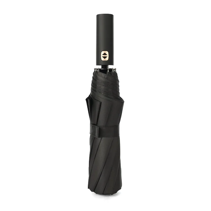 Explosion models automatic umbrella three fold windproof umbrella men and women sun umbrella three fold black plastic umbrella