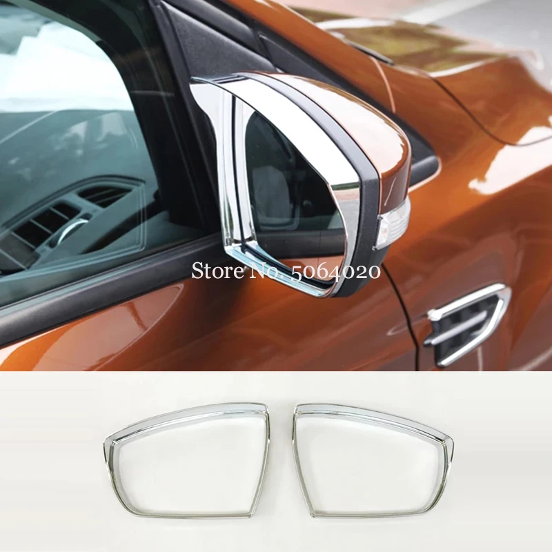 

ABS Chrome Car rearview mirror block rain eyebrow Cover Trim Sticker Car styling For Ford C-MAX 2016 2017 accessories 2pcs