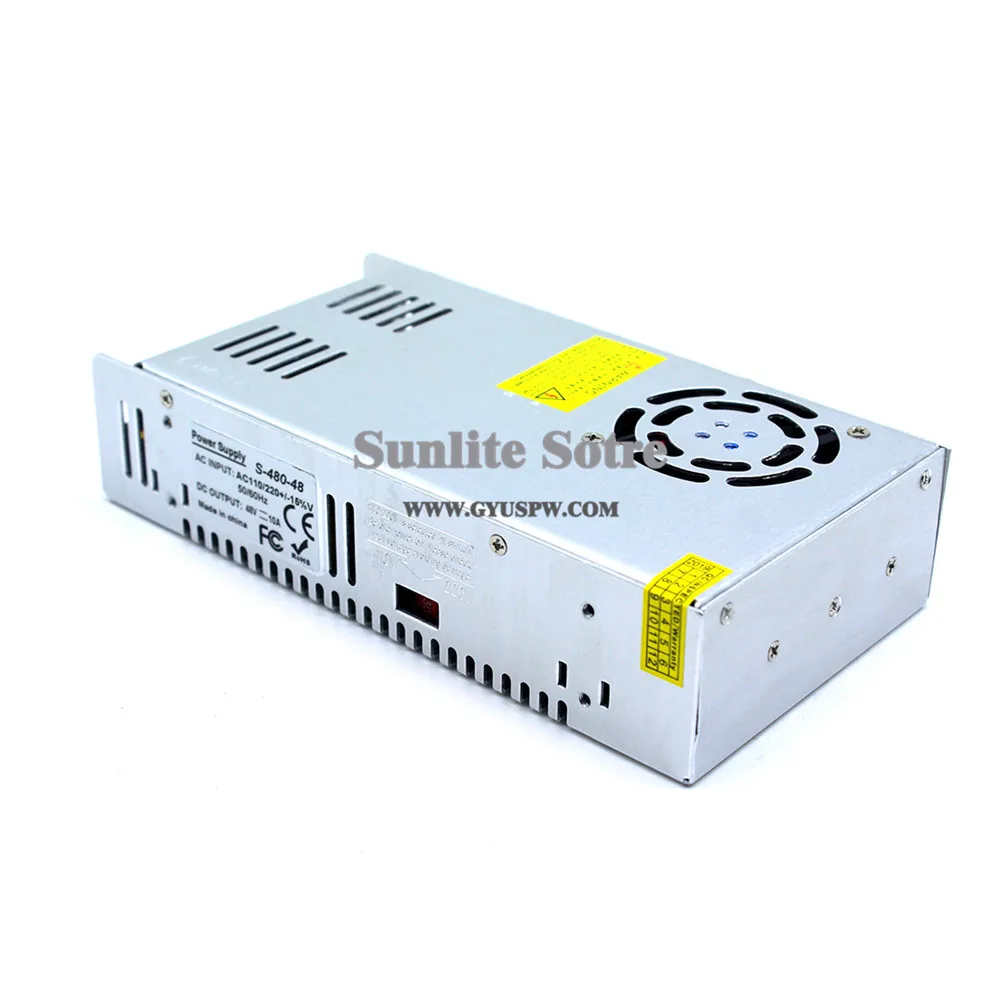 Драйвер источника питания постоянного тока 48V 10A 480W Трансформатор AC110V 220V к DC48V