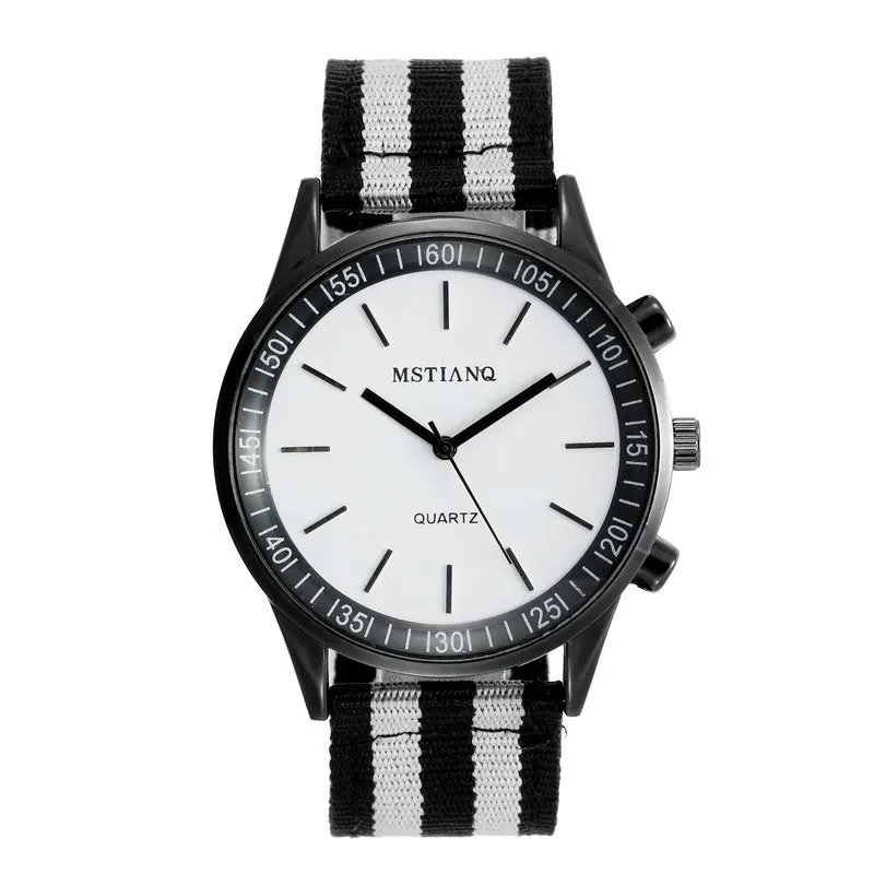 

Ins Style Striped Nylon Strap Watch Male and Female Students Fashion Trend Quartz Watch Korean Simple Personality Jewelry Gift