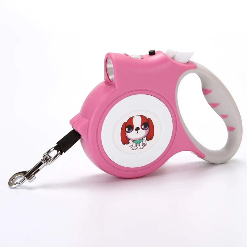 

Retractable Dog Leash with LED Flashlight Detachable Dog Puppy Cat Traction Rope Belt Dog Leash For Dogs