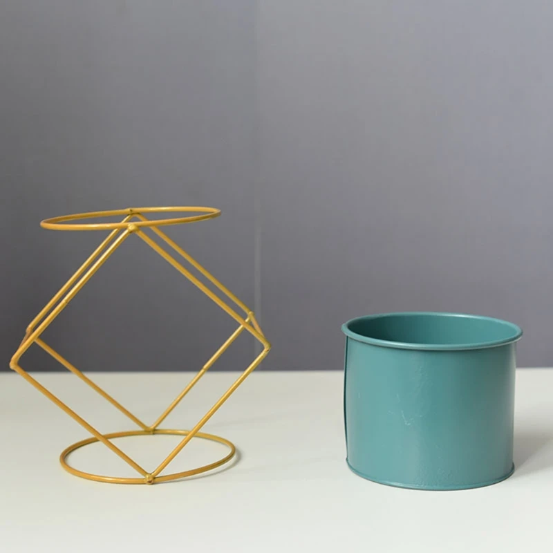 Геометрический ромб в скандинавском стиле/шестигранный железный горшок для