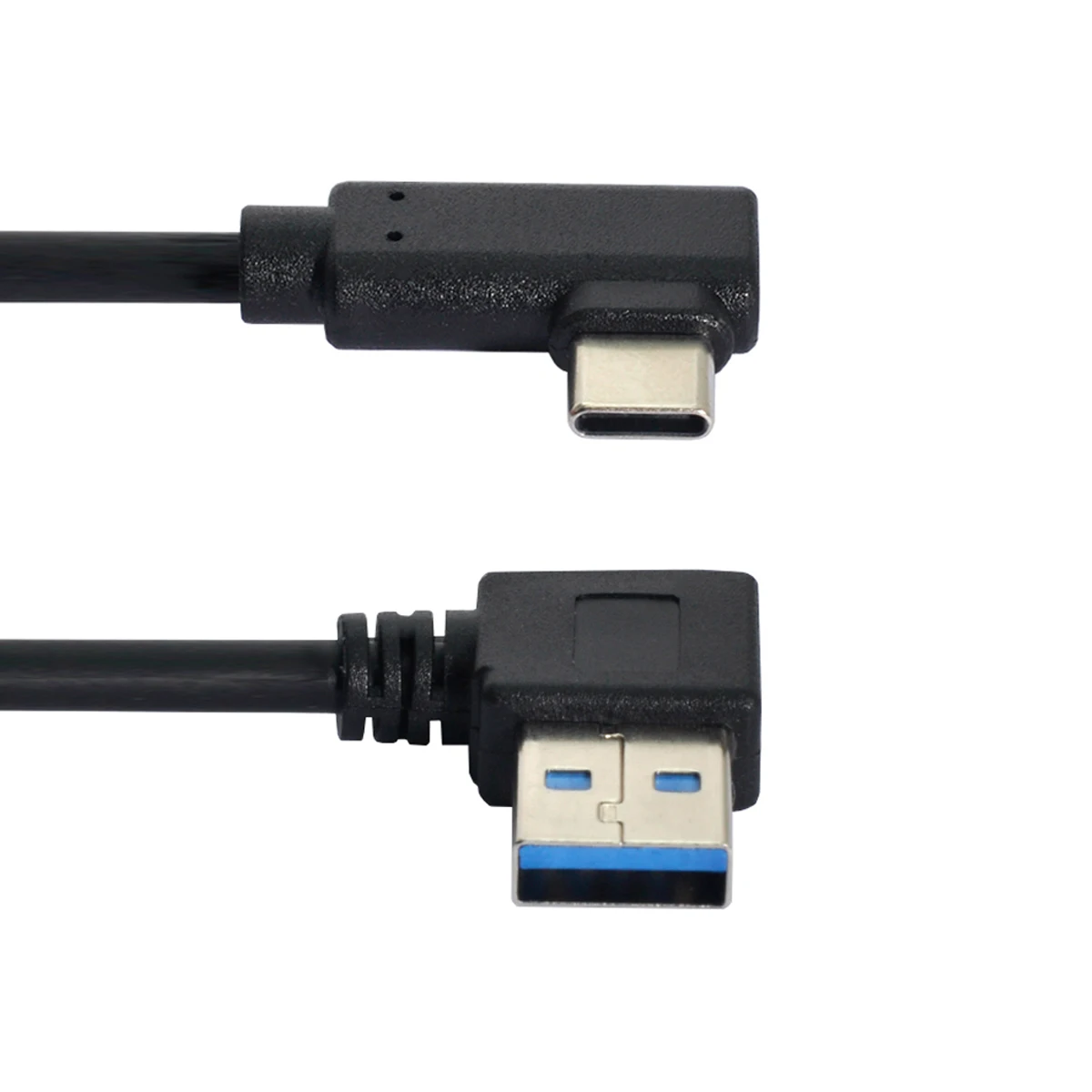 

90 Degree Left Angled USB3.0 A Male Data Cable for Laptop & Tablet & Phone to 13cm USB 3.1 USB-C Angled