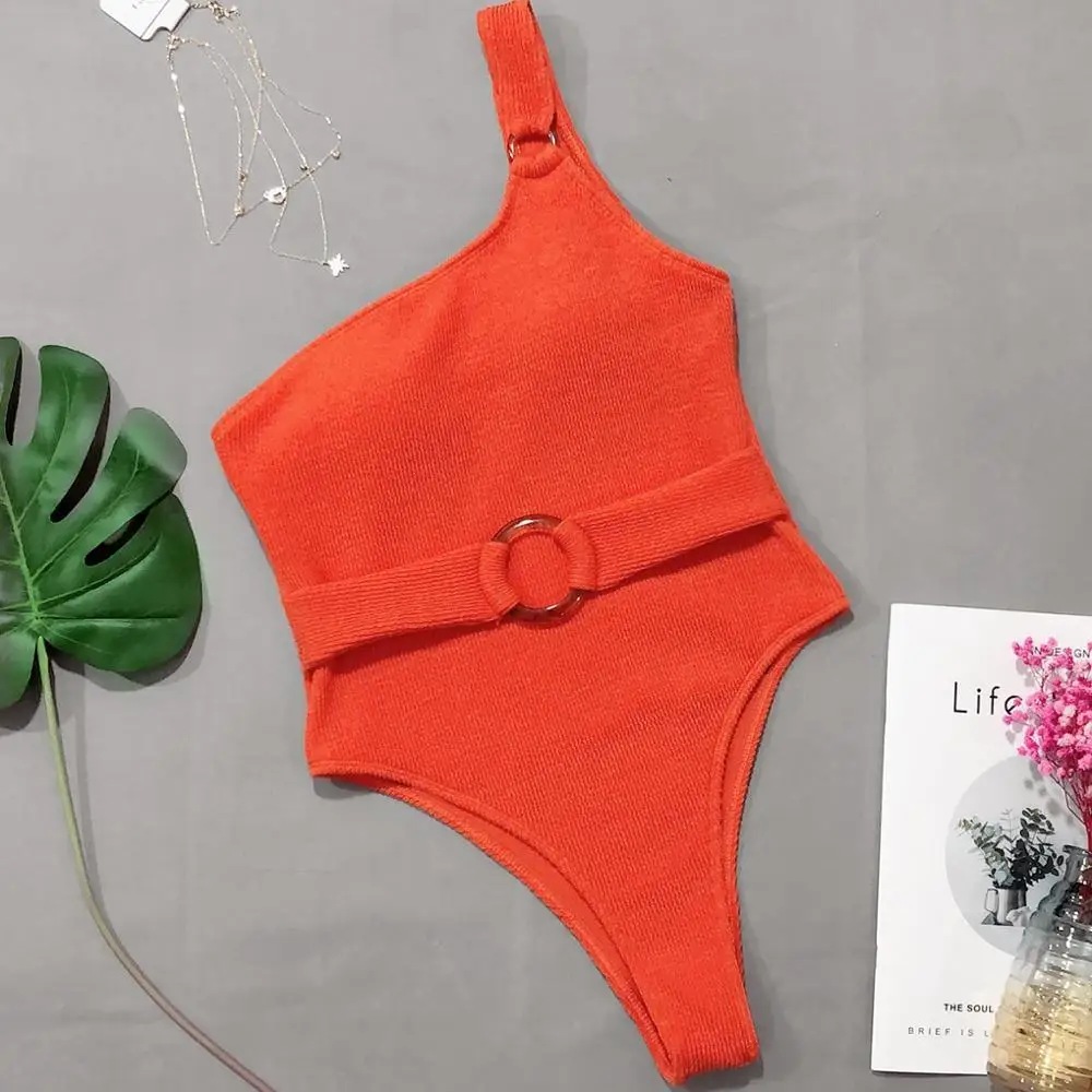 Купальник женский купальник сексуальный белый с вырезом боди оранжевый для