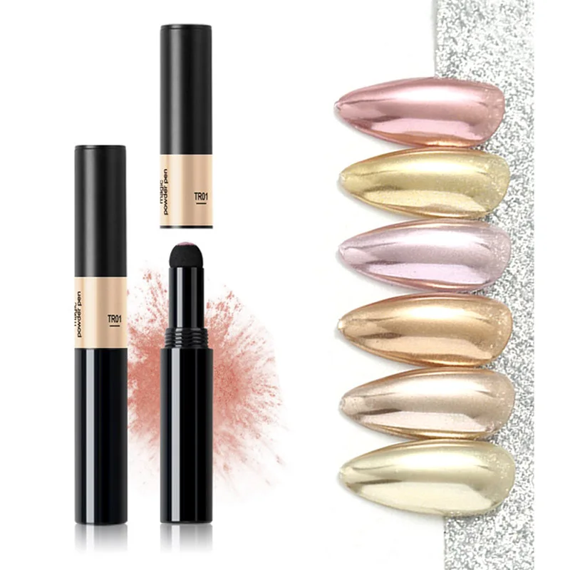 Beautilux воздушная подушка для ногтей порошковая ручка зеркальная хромированная