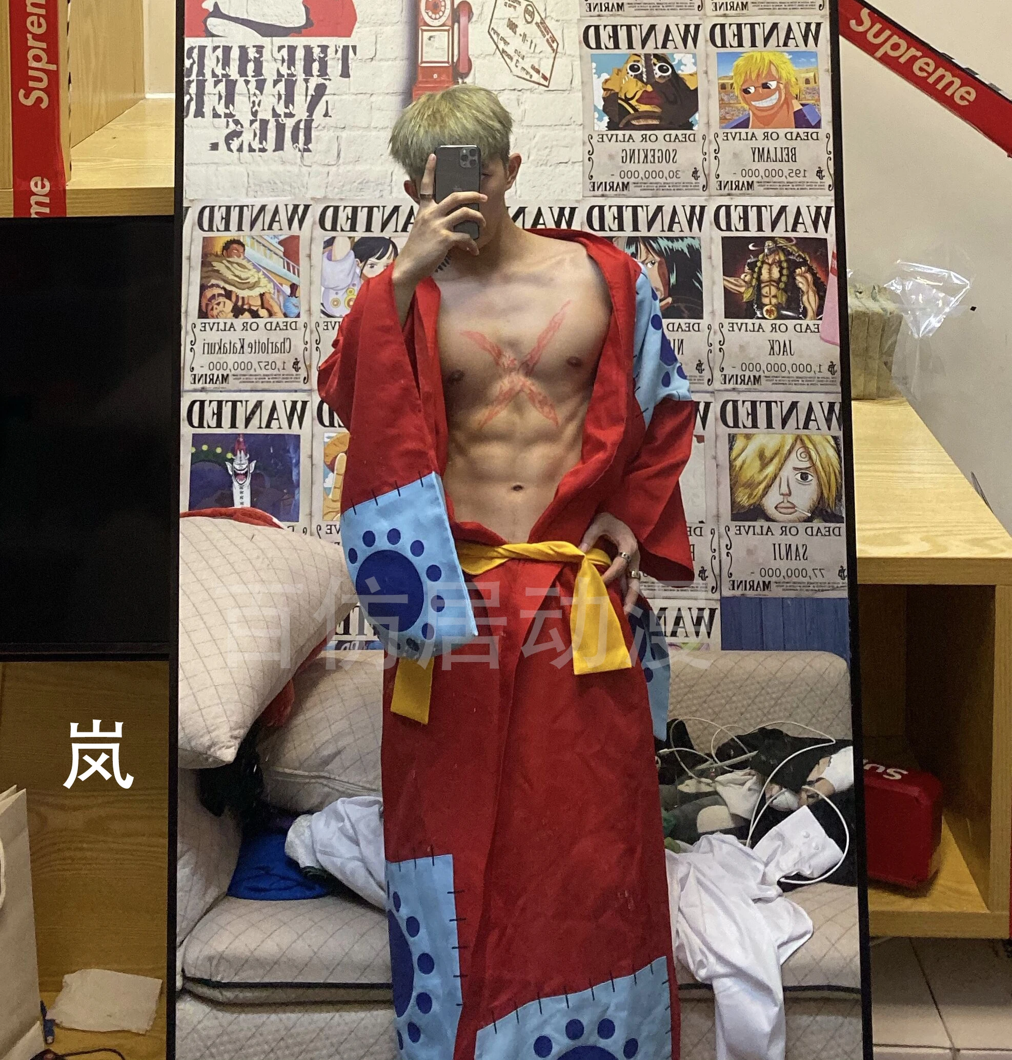 Аниме Косплей Обезьяна D Луффи ВАО кантри АРК косплей костюм шляпа кимоно юката