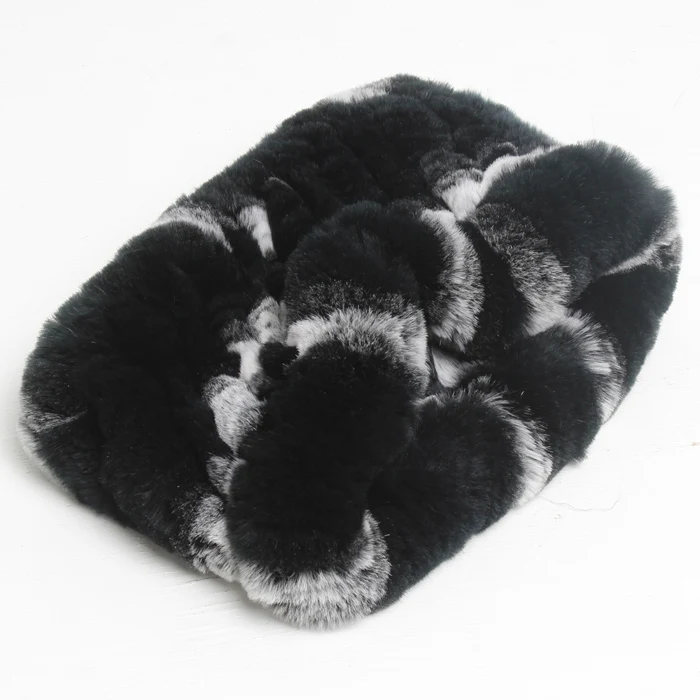 Женский настоящий вязаный шарф из меха кролика Рекс, зимний теплый женский шарф из натурального меха, шарф ручной работы для девочки, вязаный меховой шарф-кольцо - Цвет: Color 14