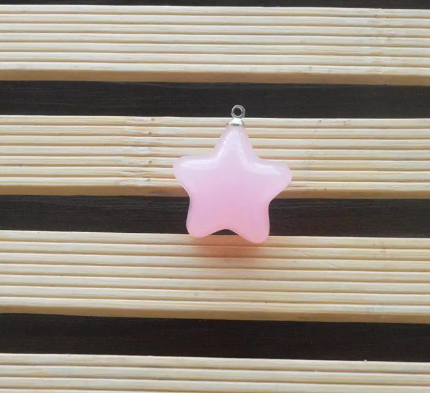 Kawaii звезды плоские пластмассовые ремесла Кабошон для скрапбукинга милые самодельного ожерелья с кулоном Серьги - Окраска металла: Светло-желтый цвет