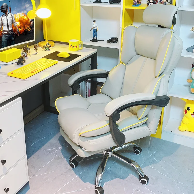 

Comfortable Chair PU Gaming Pillow Headrest Executive Office Lift Chair High Back Sedentary Cadeir Gamer Office Supplies BS50BG