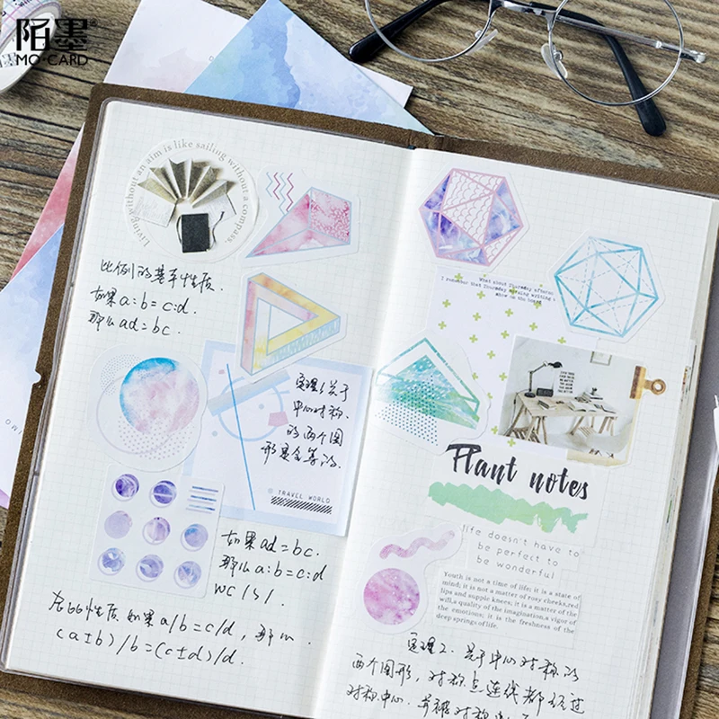 Винтажные клейкие наклейки Мини бумажные для дневника сделай сам путешествия