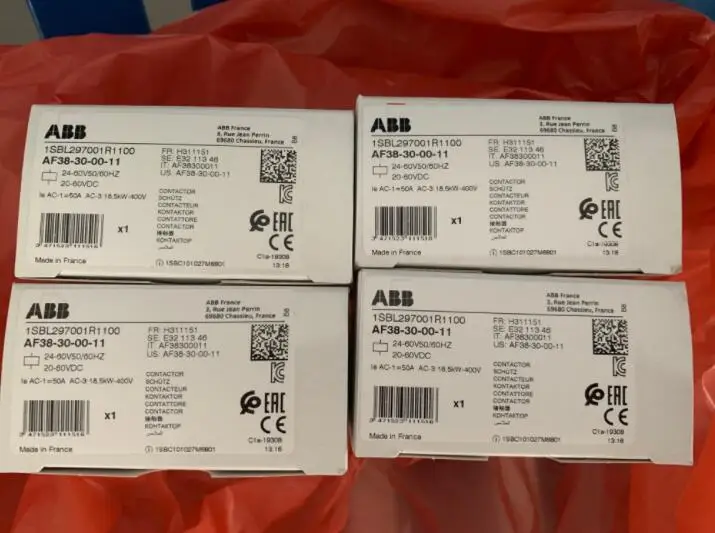 1 шт., новый ABB AF38-30-00-11 24-60VAC/DC контактор в коробке