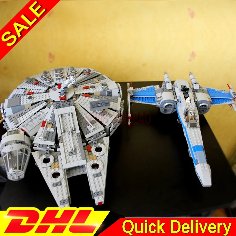 LP 05007 тысячелетия Falconed UCS 05029 X войны истребитель блоки Star Wars legaoings игрушки Клон 75149