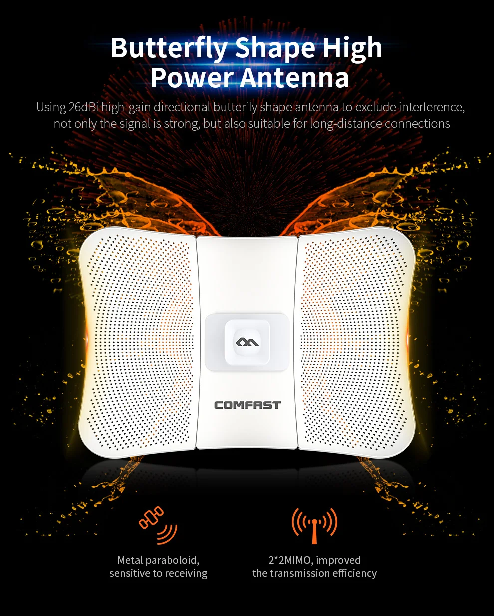 Wi-Fi CPE для улицы с большим радиусом действия 2 шт. 900 Мбит/с 5 ГГц беспроводная точка