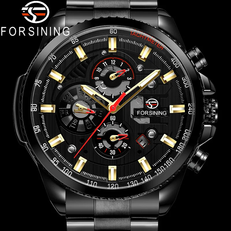 Часы наручные FORSINING Мужские механические автоматические армейские спортивные