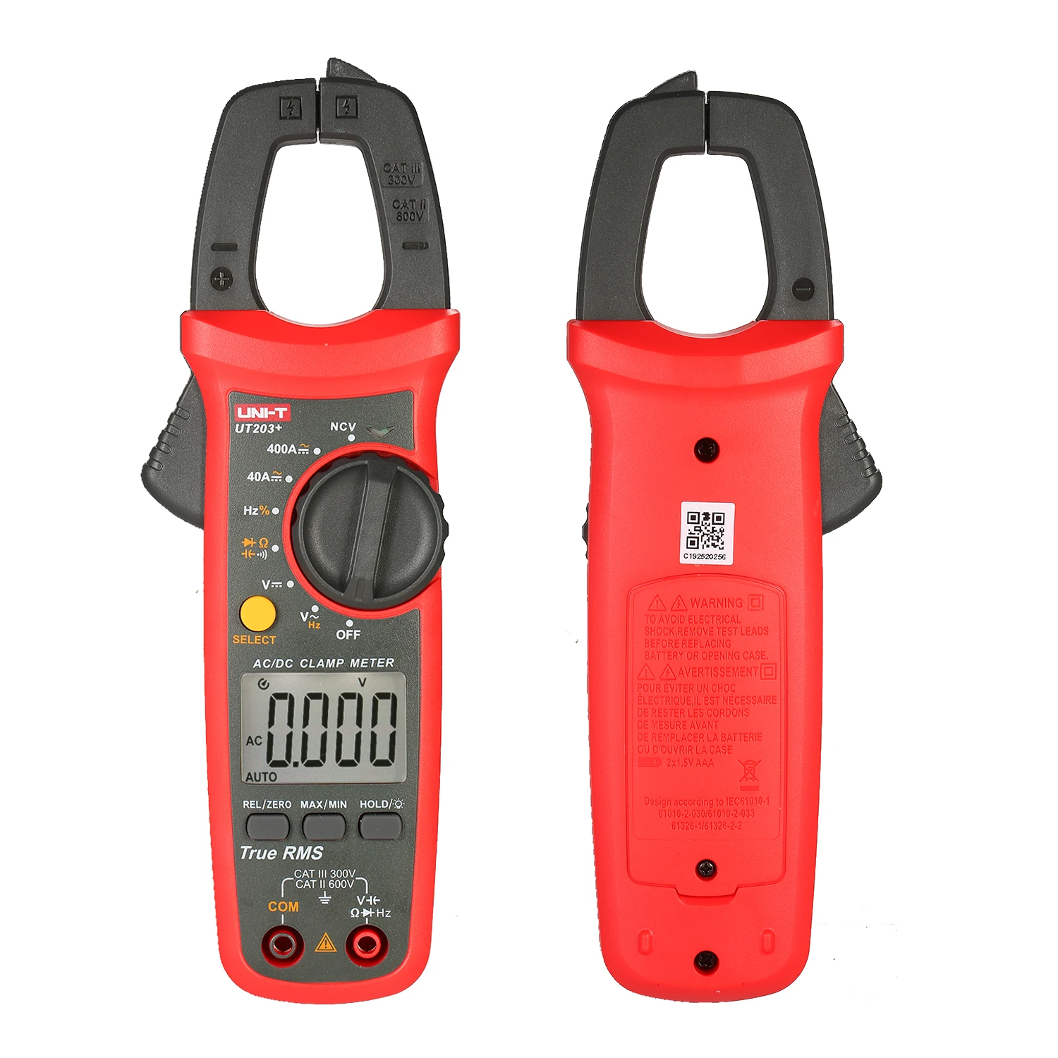 Цифровой мультиметр UT203 + 4000 отсчетов True RMS зажим амперметр измеритель напряжения