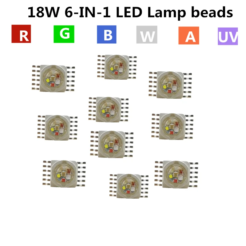 

10 шт./RGBWA + UV 6в1 светодиодный светильник, сценический светильник, светодиодный диодный Специальный светодиодный светильник