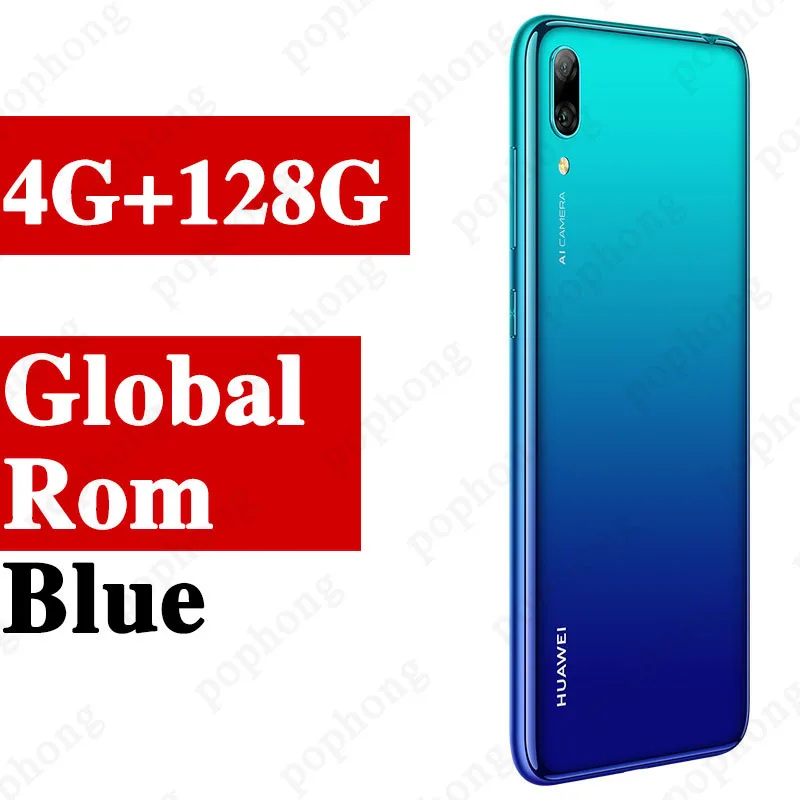 4G 128G Blue Мобильный телефон huawei Enjoy 9 с глобальной прошивкой, 6,26 дюймов, Android 8,1, восьмиядерный смартфон huawei Y7 Pro, 4000 мАч, двойная карта, двойная подставка - Цвет: 4G 128G Blue
