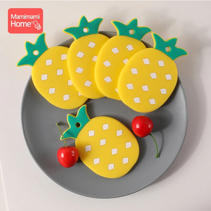 1 шт Детские Прорезыватель для зубов ананас силиконовая BPA бесплатно