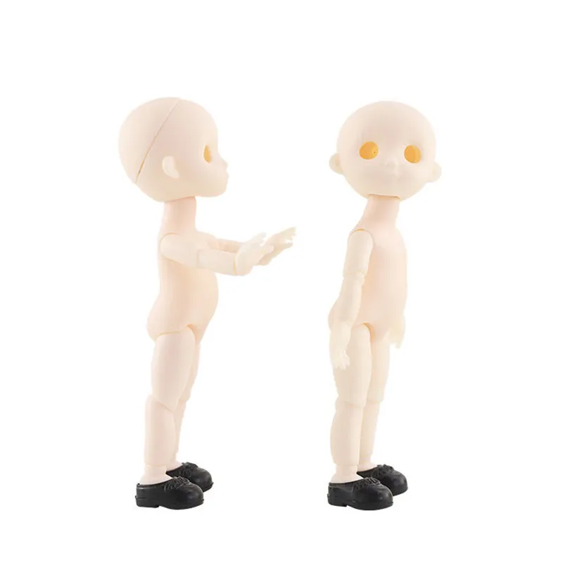 Фото 13 подвижных шарнирных кукол, игрушки для детей, куклы BJD, голая кукла 16 см, практика для макияжа, голова куклы может открыть чехол №2