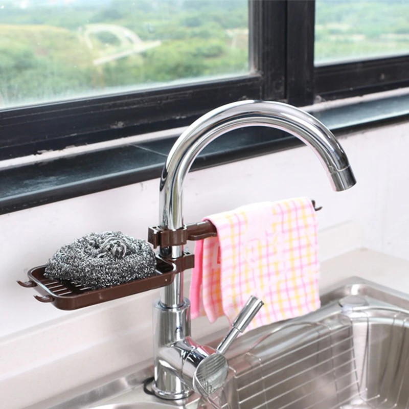 Кухонная мойка губка тряпичный кронштейн крюк стойка пластиковый кран сливной