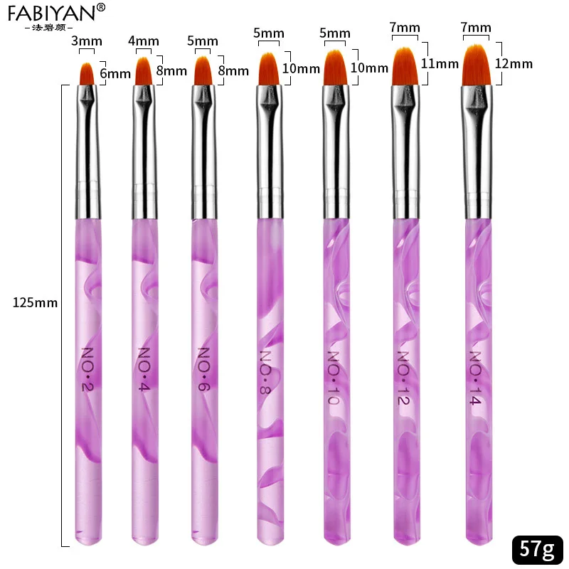 Набор из 7 акриловых планшетов для дизайна ногтей|nail art brush set|art setnail |