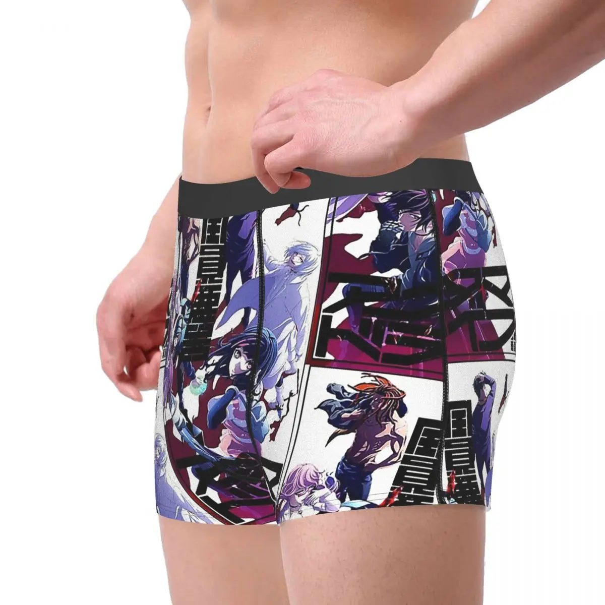 Poster Akudama Drive Anime Swindler Courier Brawler Underpants Cotton Panties Male Underwear Ventilate Shorts Boxer Briefs | Мужская