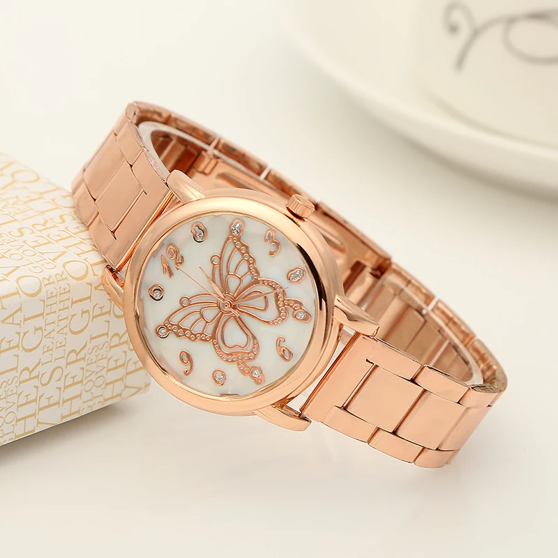 

Luxury Fashion Ladies Watches Rose Gold Women Watches Elegant Minimalism Casual Stainless Steel Strap Quartz WristWatch