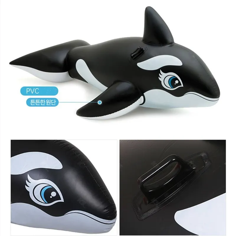 

Summer Giant Whale Inflatable Floating Bed Pool Swimming Ring Ride-on Boat Raft Water Seat Air Mattress for Beach Party Pool Toy