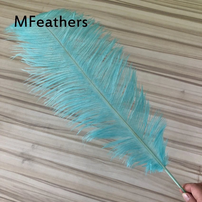 Мятно-зеленые Окрашенные Перья страуса для рукоделия 55-60 см 50 шт. | Дом и сад