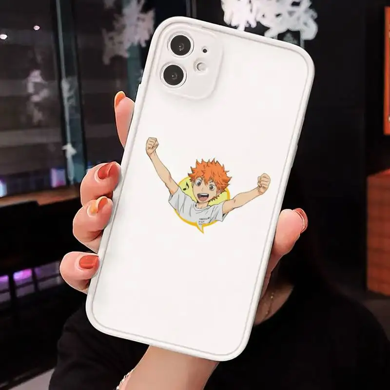 

Japan Haikyuu volleyball anime Phone Case matte transparent For iphone 7 8 11 12 plus mini x xs xr pro max cover