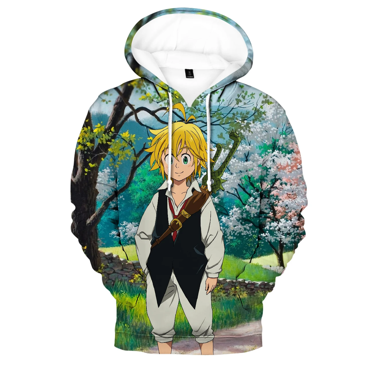 

Толстовка Nanatsu No Taizai Мужская классическая, модная худи с 3D рисунком, толстовка для мальчиков и девочек, одежда для отдыха в стиле Харадзюку, в...