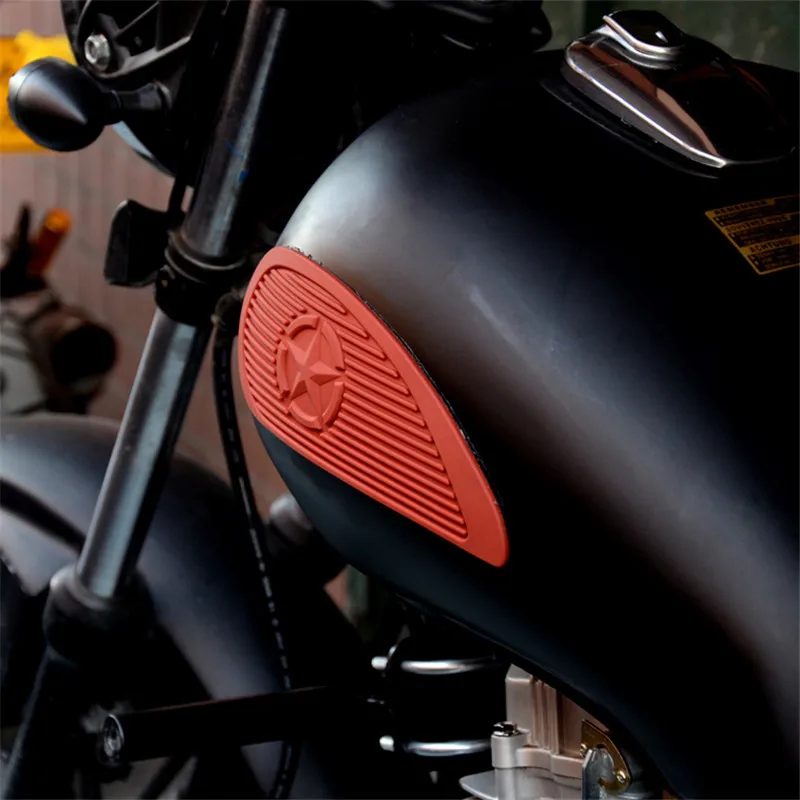 motorbike part classic vintage motorcycle tank knee pad for yamaha honda harley prince cruise cafe racer moto tank pad protector free global shipping