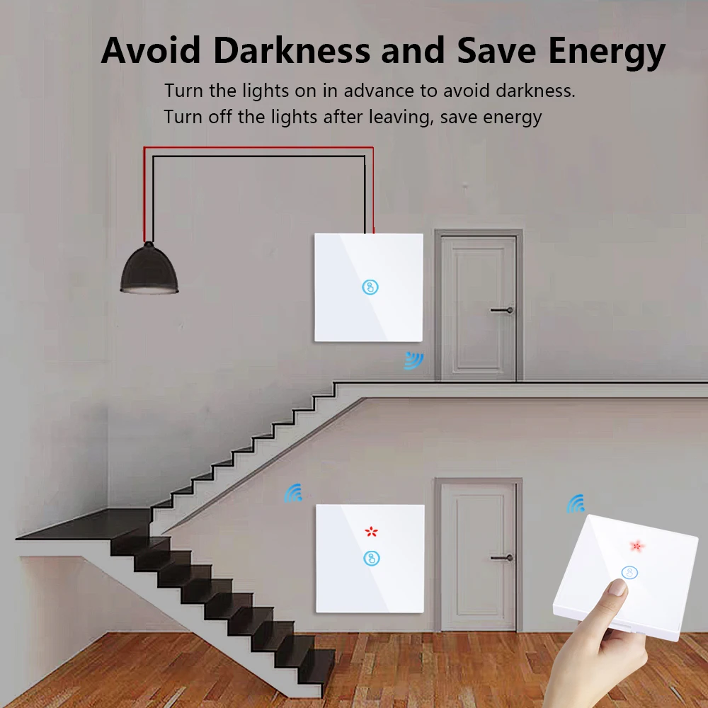 SMATRUL умный беспроводной сенсорный электрический выключатель светильник 433 мгц