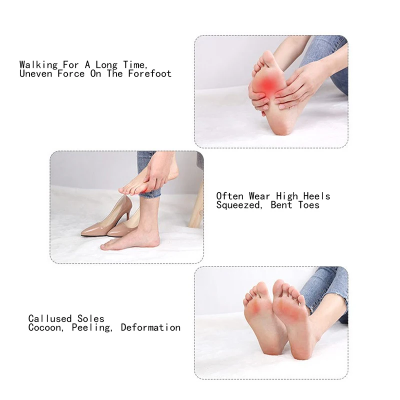 

Absorbing Breathable Insole Shoes Accessoires Soft High Heel Insoles Leather Forefoot Pad Thickening Half Code Pad Shock