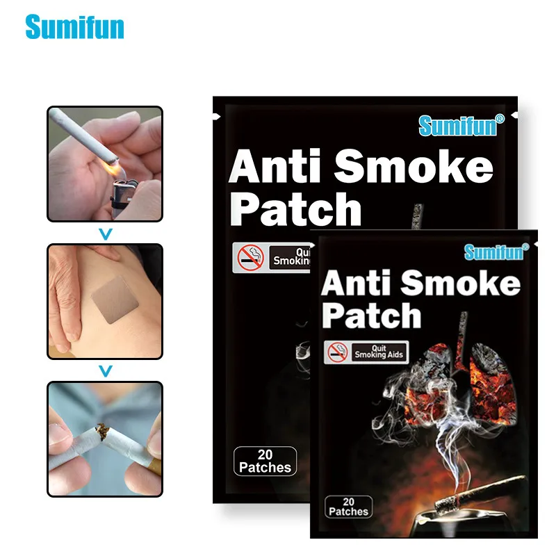 

Sumifun 40Pcs Natural Ingredient Anti Smoke Patch Stop Quit Smoking Cessation Chinese Herbal Medical Plaster Health Care D3505