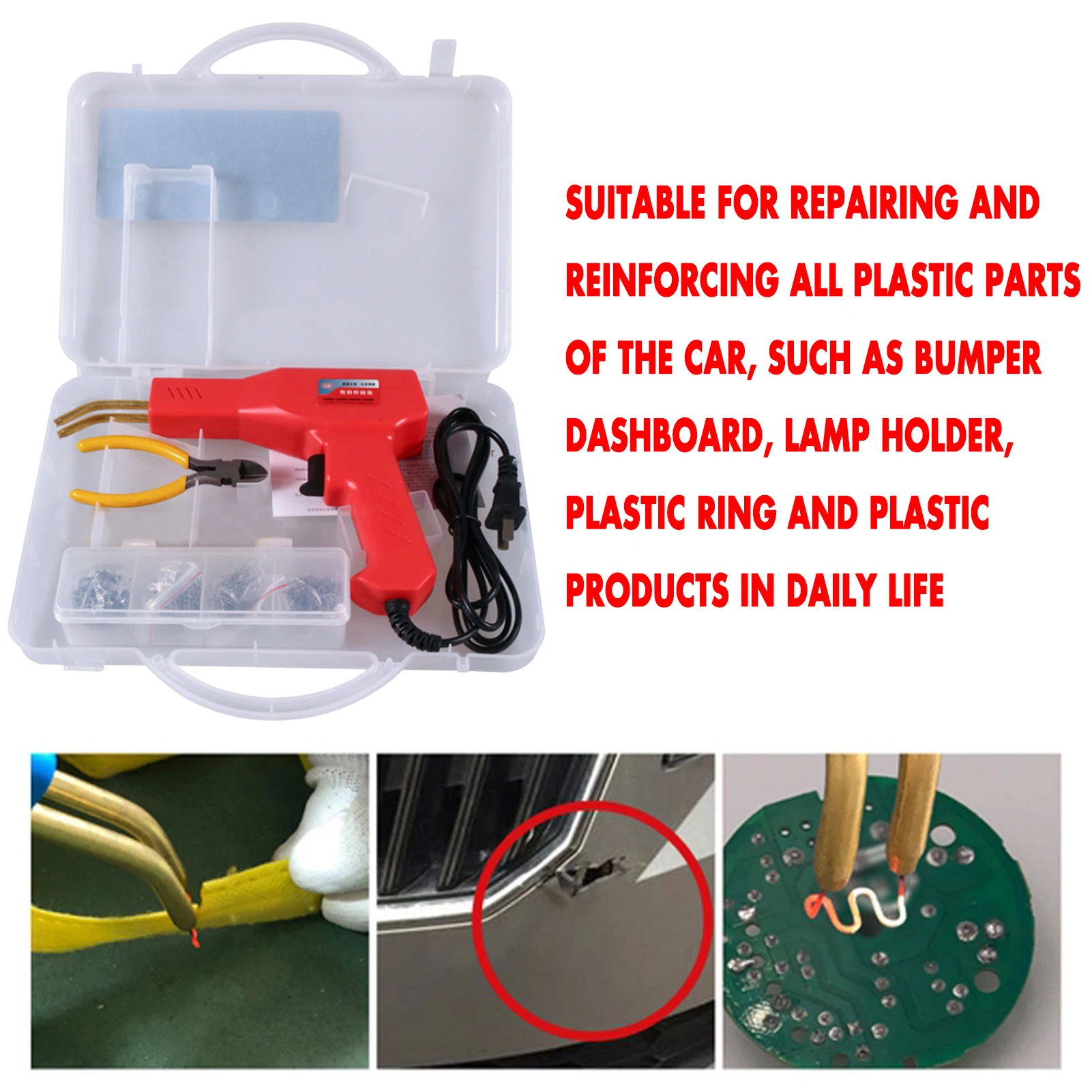 

50W 110V/220V Car Bumper Welding Suit Handy Plastic Welder Hot Stapler Paint Dent Repair Tool Welding Nails Repairing Machine