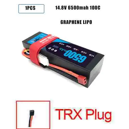 1PCS4S6500HARDTRX DXF Lipo 4S Батарея жесткий чехол 14,8 V 5200 мА/ч, 6500 мА/ч, 50C 100C 200C AKKU для 1:8 1:10 RC автомобиль E Багги Truggy Грузовик Лодка - Цвет: 1PCS4S6500HARDTRX
