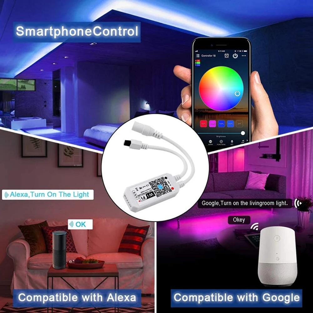 WI FI RGB светодиодный контроллер мини 24 клавиши ИК пульт дистанционного управления