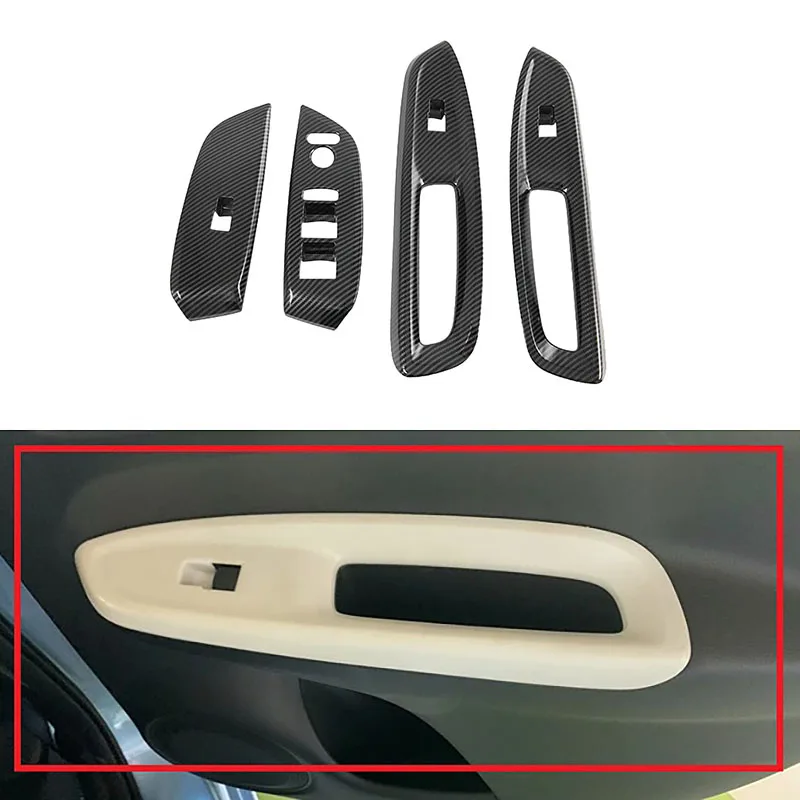 Car Inner Door Window Lift Armrest Switch Panel Cover Trim Decorative Frame for Honda Fit Jazz 2020 | Автомобили и мотоциклы