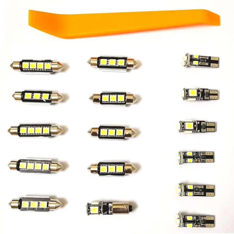 16 шт./компл. белая автомобисветодиодный Светодиодная лампа Canbus для внутреннего