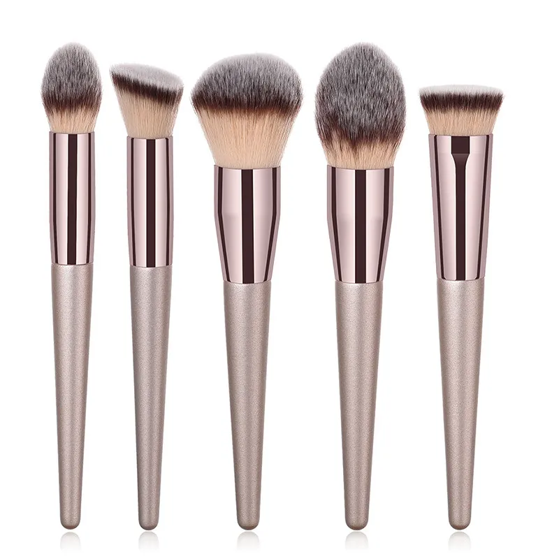 10 шт. набор для макияжа цвета шампанского Borstel Pro Voor Foundation Poeder Blush Oogschaduw губ