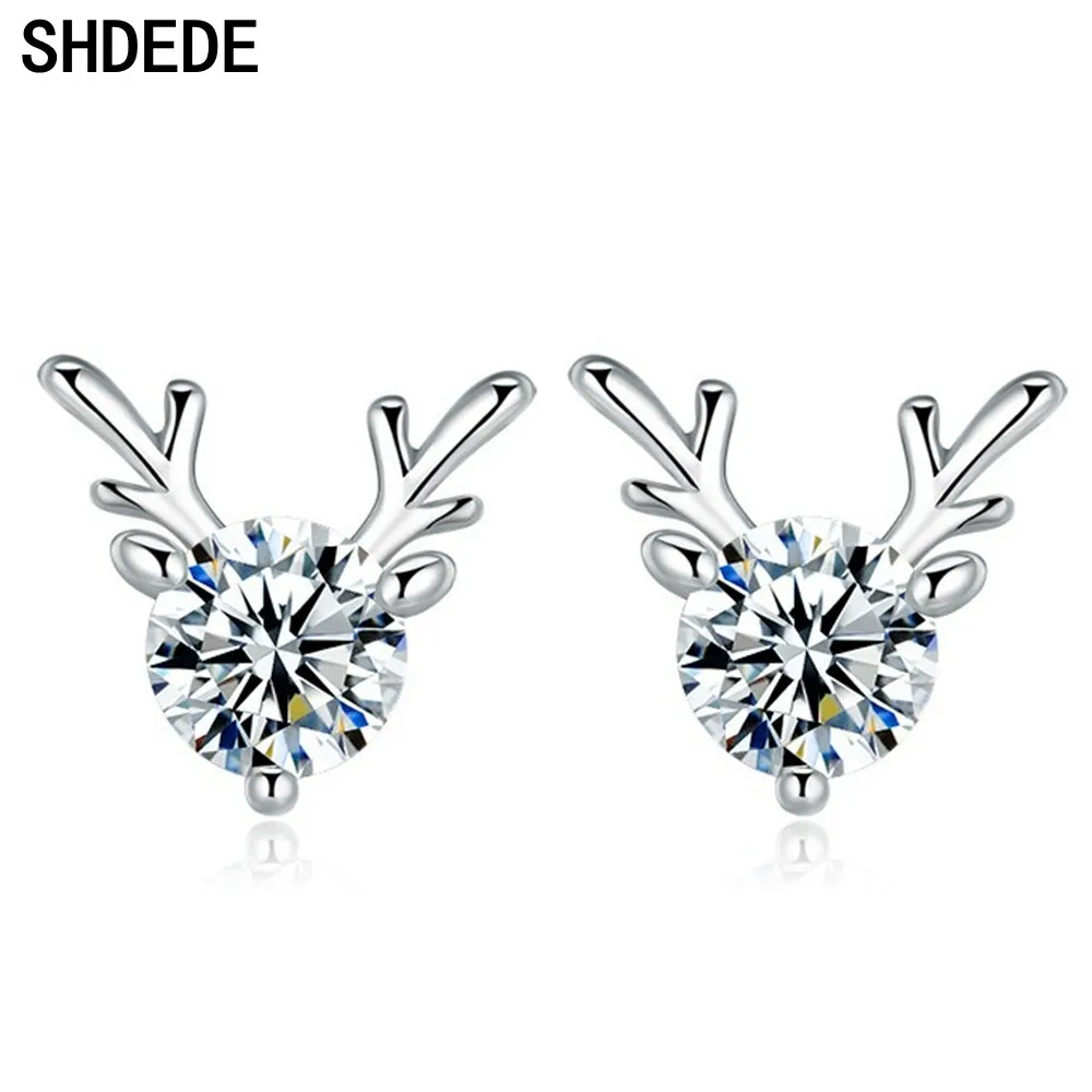 

SHDEDE Classic Stud Earrings For Women Gift Embellished With Crystals From Austrian Female Party Fashion Jewelry -WH34