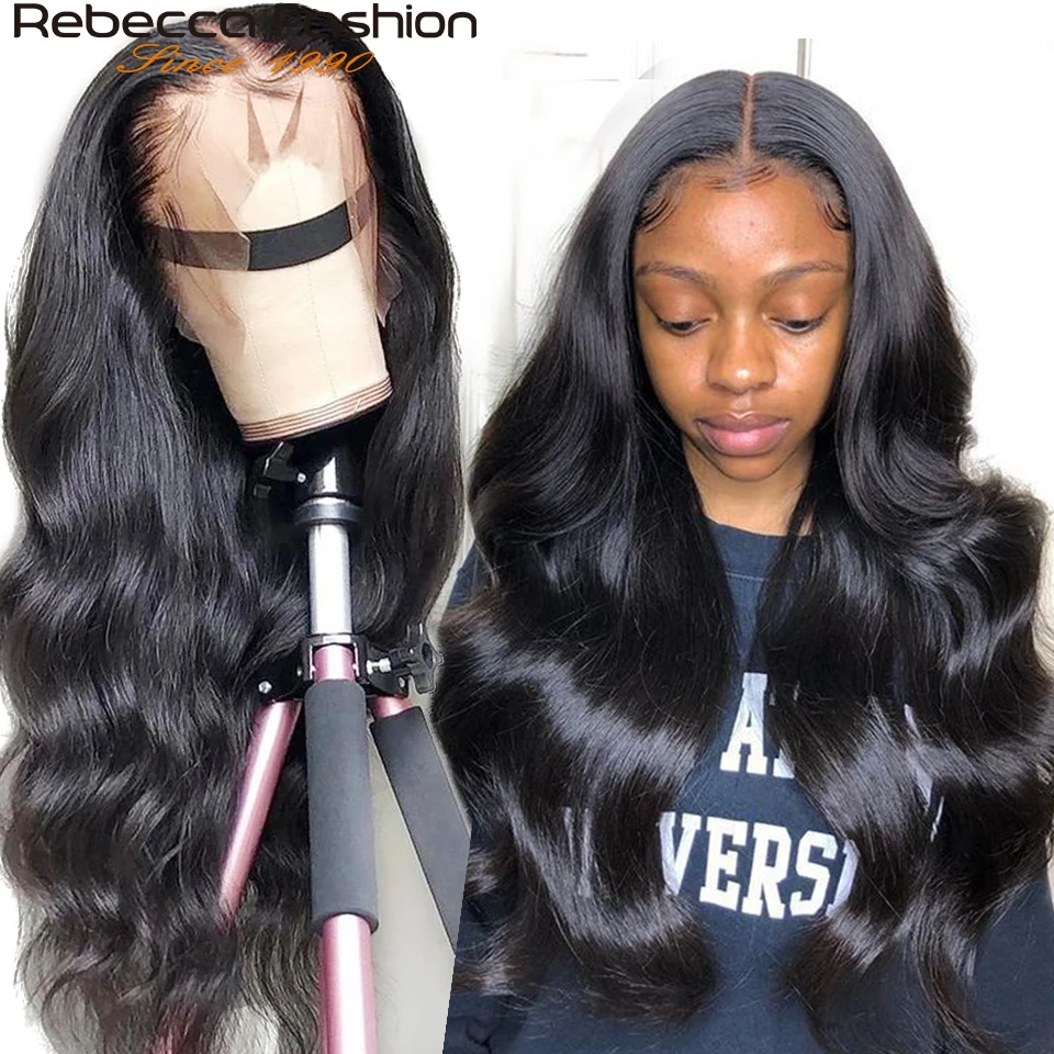 

Rebecca 360 Lace Frontal Wigs 30inch Pre Plucked Body Wave Human Hair Lace Front Wig Brazilian Body Wave Lace Wig For Women