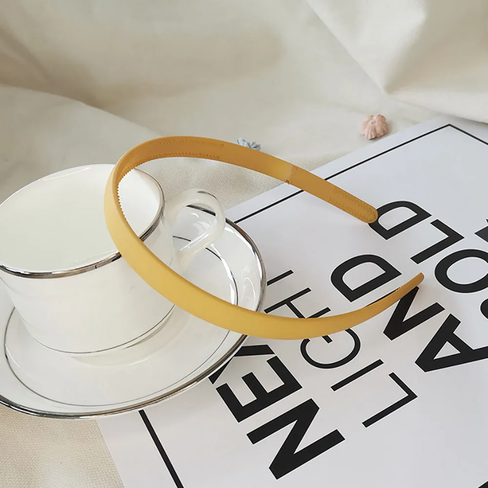 

Female Solid Color Frosted Bezel Headband Women Turban Hairband Lady Hair Hoop Headwear Hair Accessories Hair Styling Tools