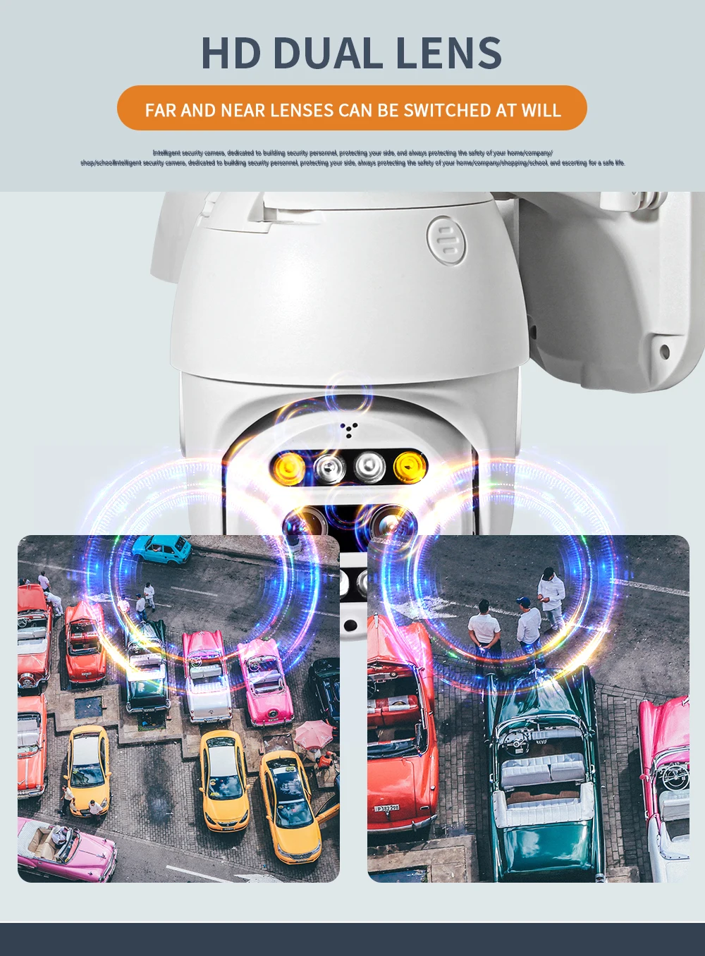 

INQMEGA 1080P 4X Zoom PTZ Camera Outdoor Auto Tracking Cloud Home Security IP Dual-Lens Wifi Camera 2MP Speed Dome CCTV Camera